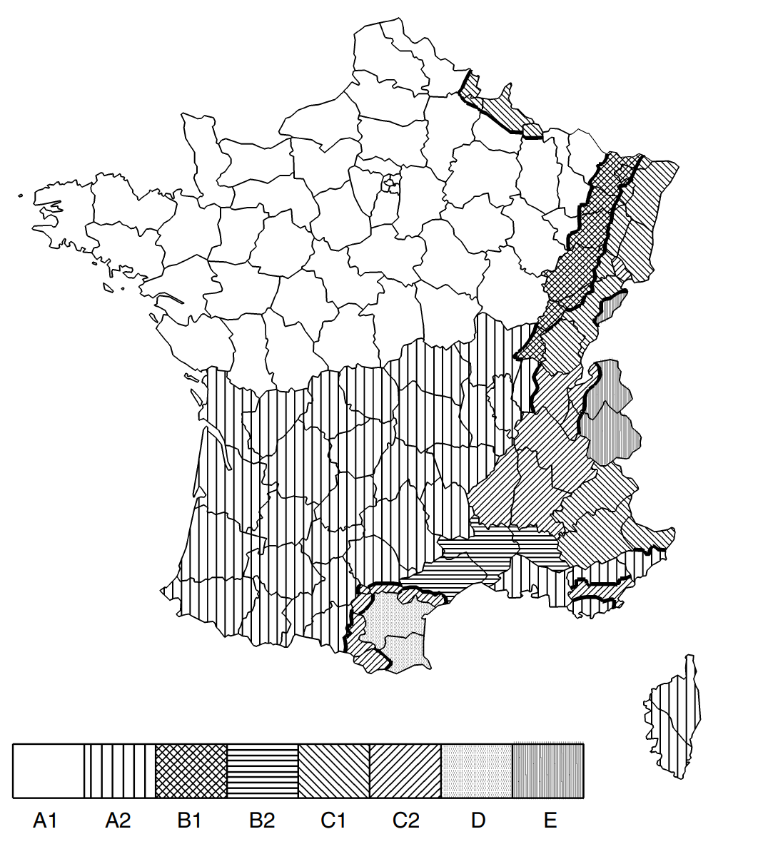 Eurocode 1 - Régions de neige