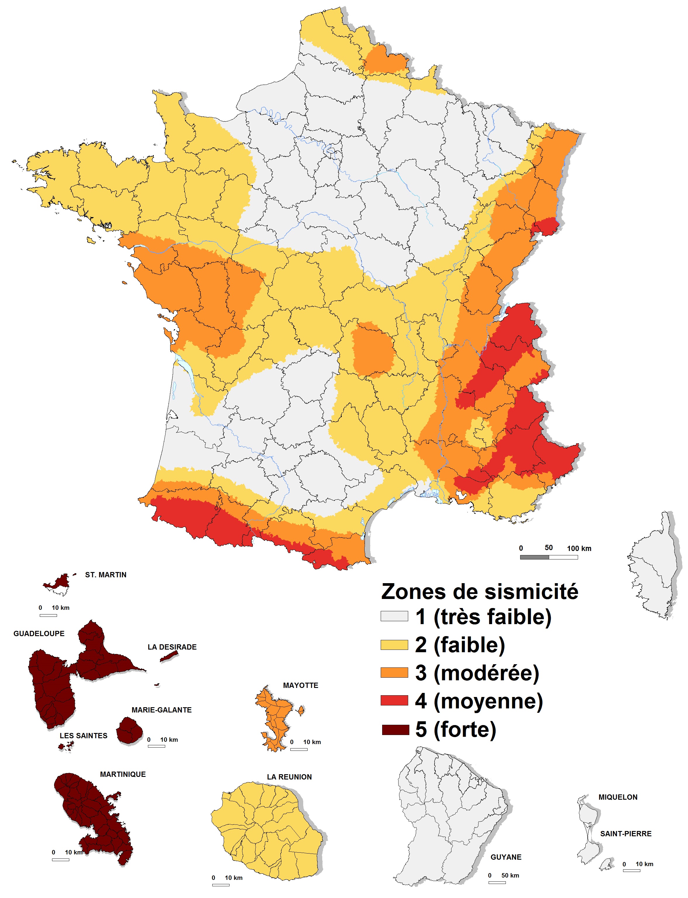 Article D563-8-1 du code de l'environnement - Zones de sismicité