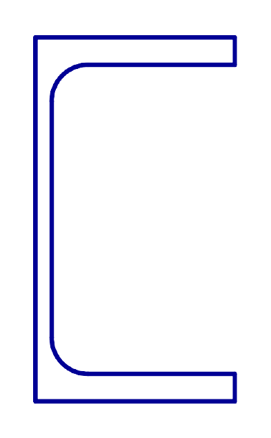 Profilé métallique - Section en U